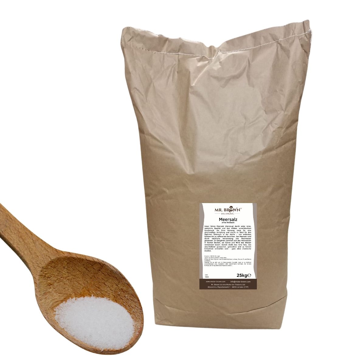 25 kg Meersalz fein | ohne Antiback | Salz | 1mm Körnung