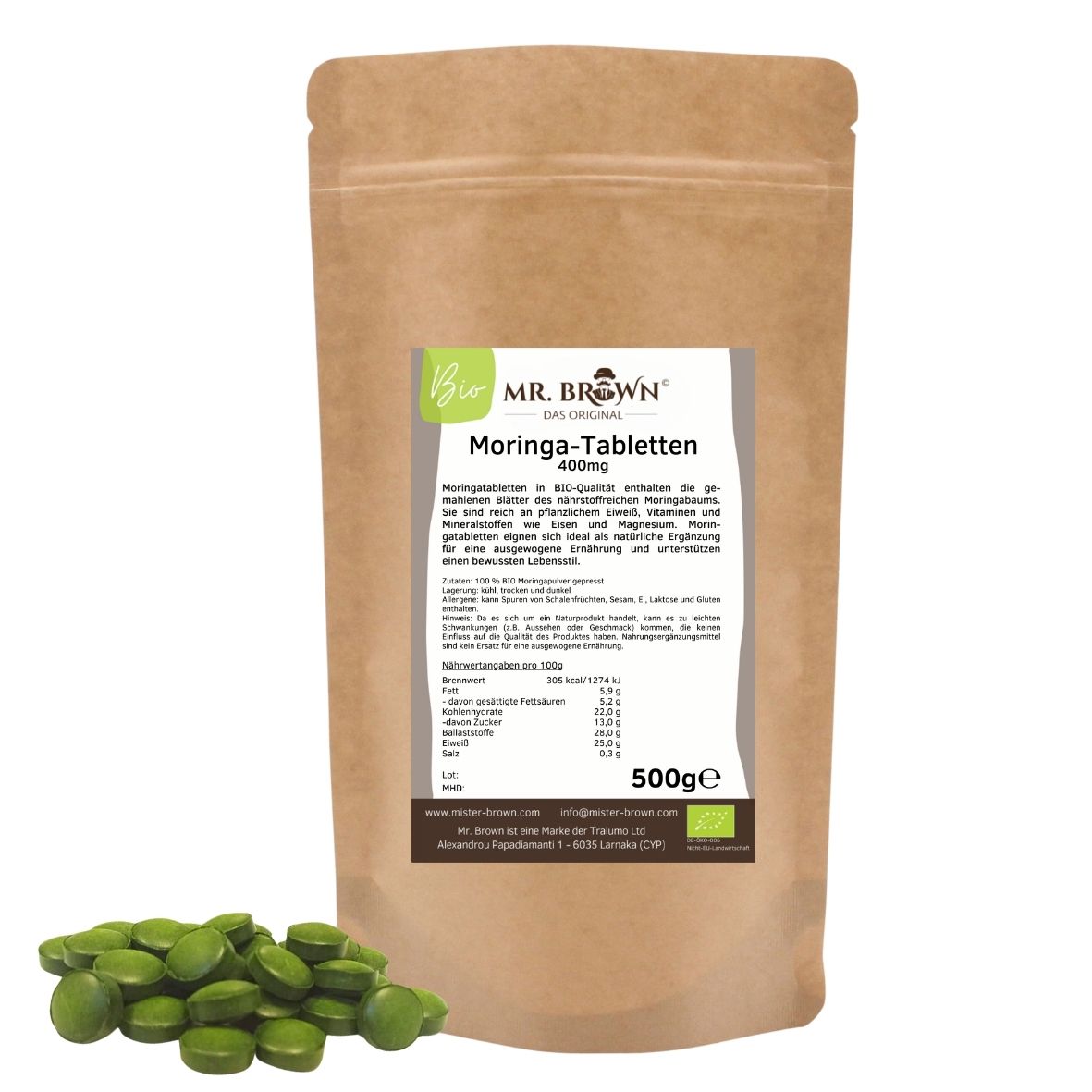 BIO Moringa Tabletten 400mg - 500g