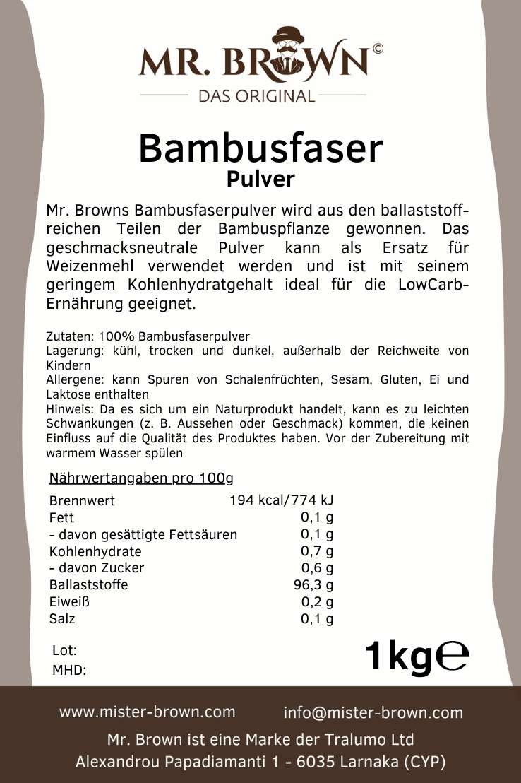 Bambusfaserpulver 1kg