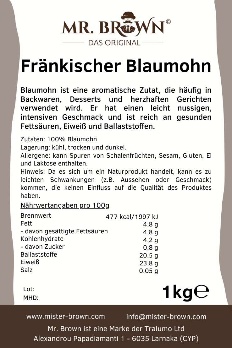 Fränkischer Blaumohn 1kg