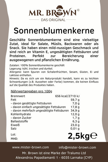 Sonnenblumenkerne 2,5 Kg