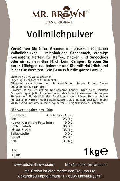 Vollmilch Pulver 1kg