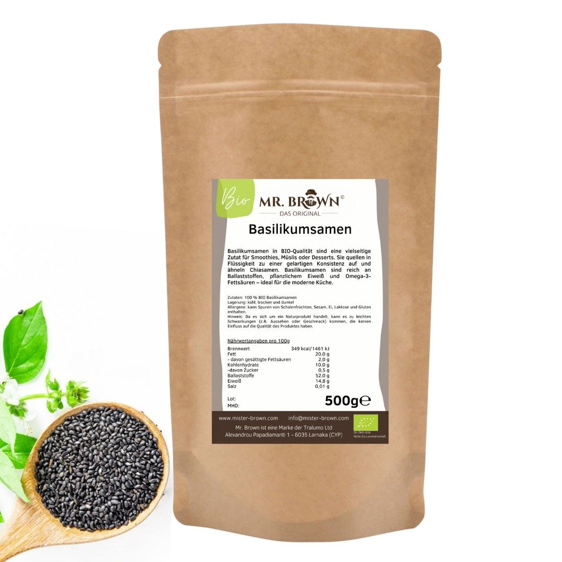 BIO Basilikum Samen 500g
