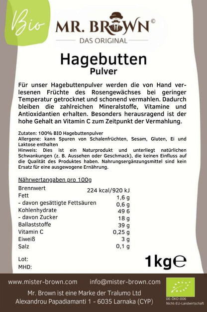 BIO Hagebuttenpulver 1kg