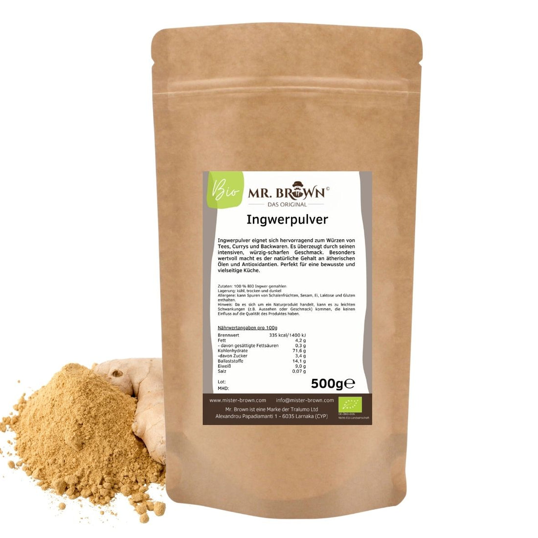 BIO Ingwerpulver 500g