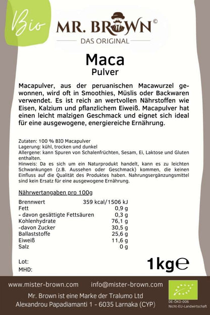 BIO Maca Pulver 1kg
