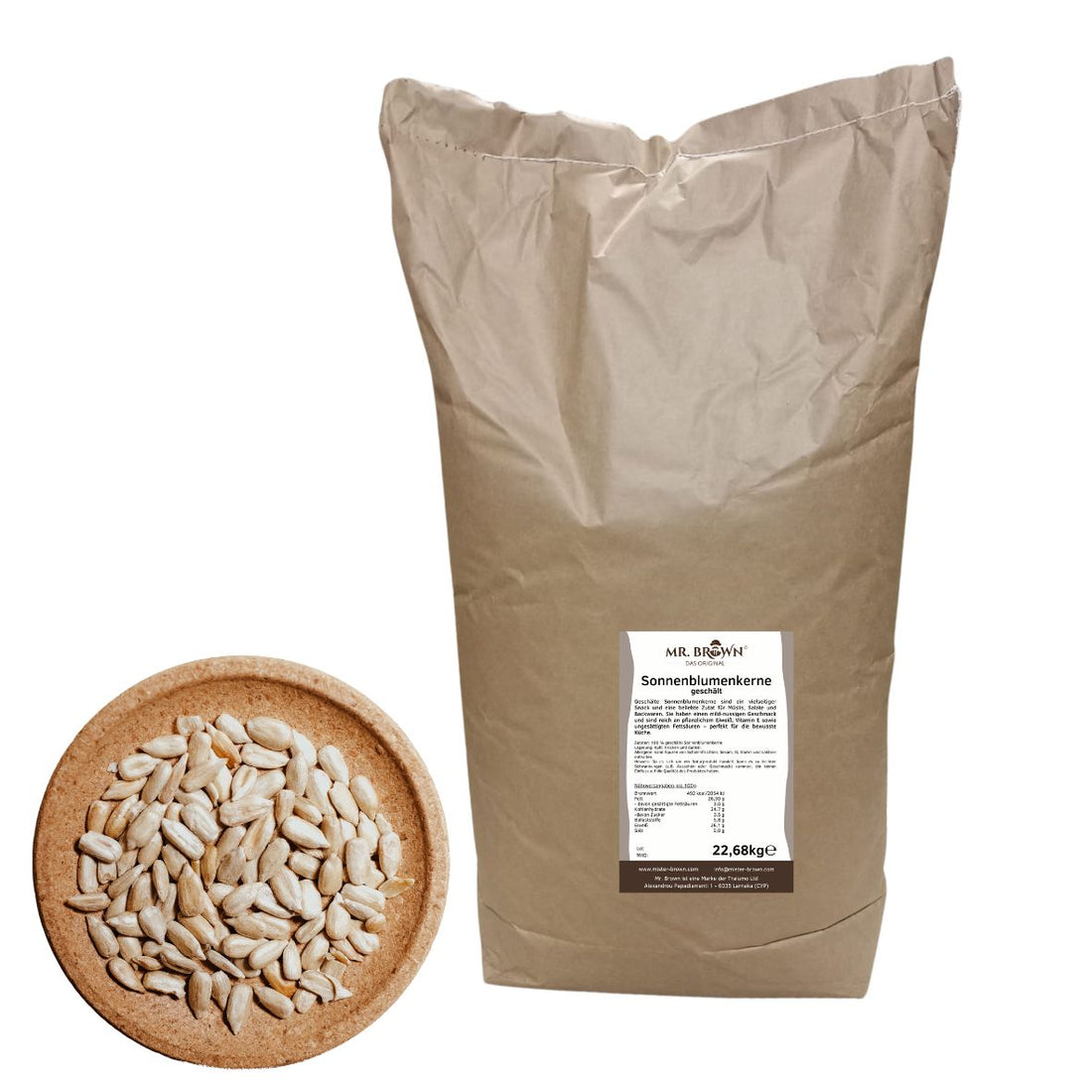 Sonnenblumenkerne geschält - 22,68kg Sack