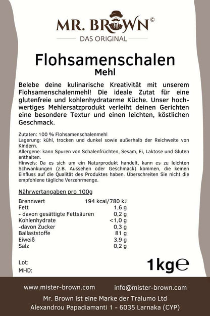 Flohsamenschalen gemahlen 1kg