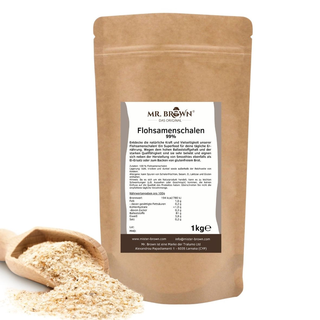 Flohsamenschalen 99% 1kg