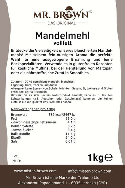 Mandelmehl vollfett 1kg