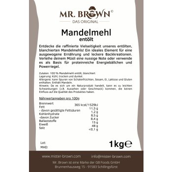 Mandelmehl / Mandelprotein entölt 1000g